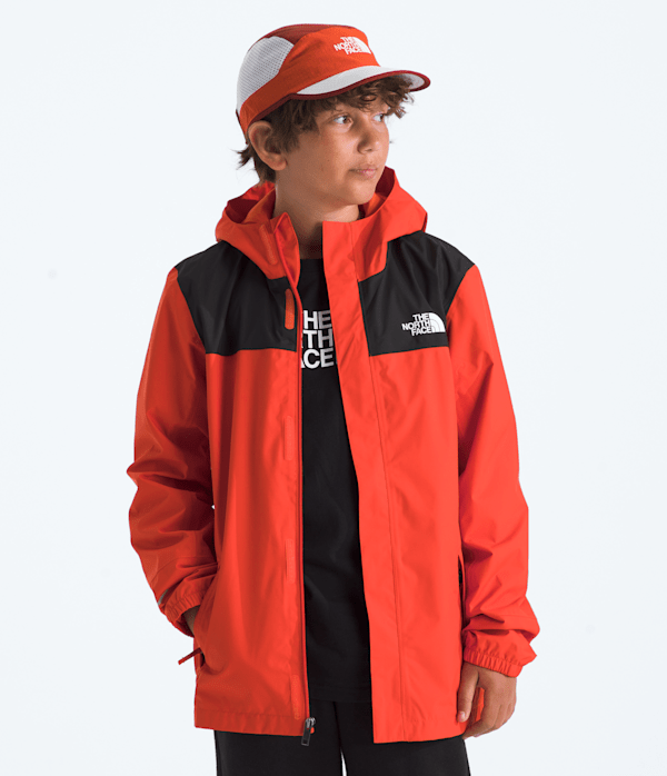 Boys Antora Rain Jacket TNF Lava Red Main