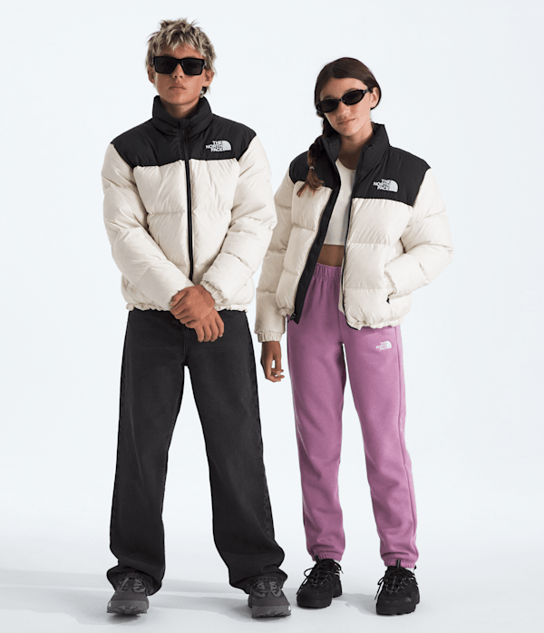 Boys  Girls 1996 Retro Nuptse Jacket TNF White Dune Main