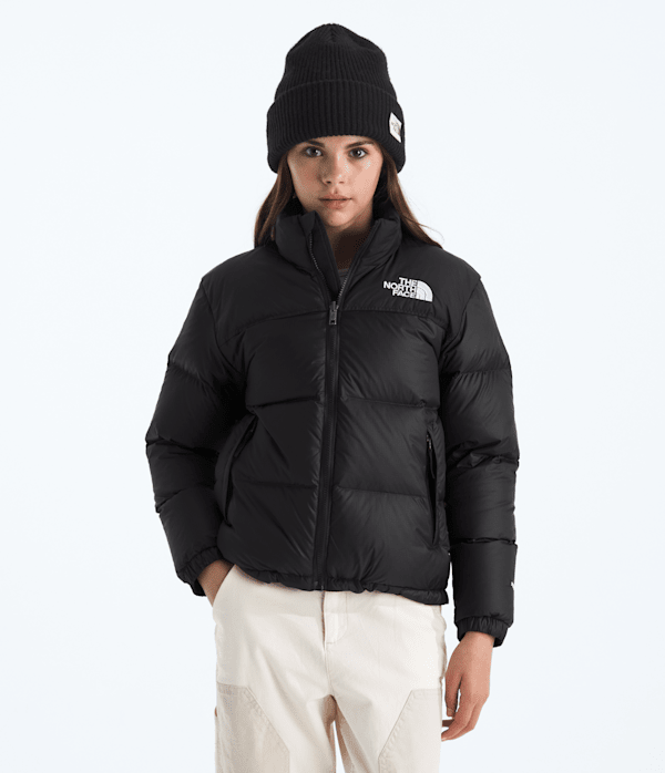 Boys  Girls 1996 Retro Nuptse Jacket TNF TNF BlackTNF BlackRecycled down HERO2