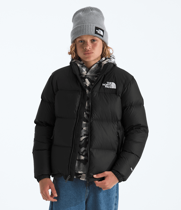 Boys  Girls 1996 Retro Nuptse Jacket TNF TNF BlackTNF BlackRecycled down HERO3