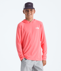 Boys  Girls Adventure Wildflower Views Hoodie TNF Coral Crush HERO3