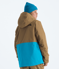 Boys  Girls Dragline Jacket TNF Utility BrownMeridian Blue BACK