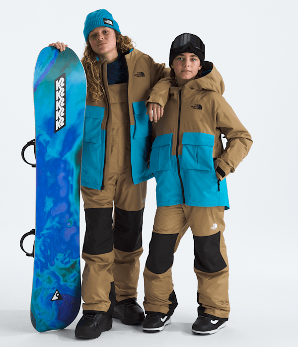 Boys  Girls Dragline Jacket TNF Utility BrownMeridian Blue Main