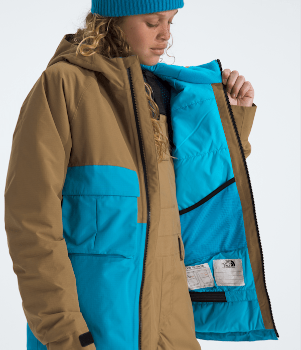 Boys  Girls Dragline Jacket TNF Utility BrownMeridian Blue MODELINT