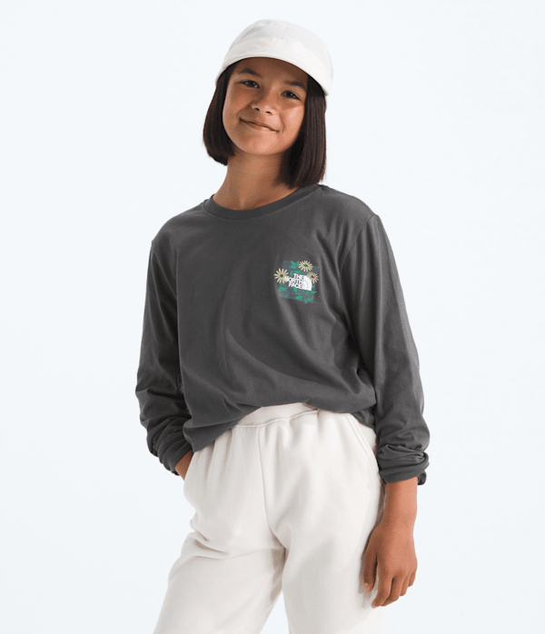 Boys  Girls Evolution Disconnect LongSleeve TeeGraphic TNF Anthracite Grey HERO3