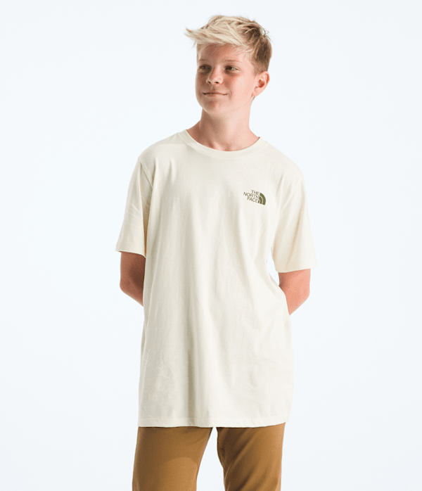 Boys  Girls Evolution Disconnect ShortSleeve TeeGraphic TNF White Dune HERO3