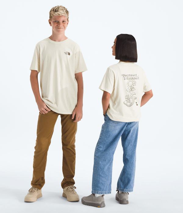 Boys  Girls Evolution Disconnect ShortSleeve TeeGraphic TNF Main