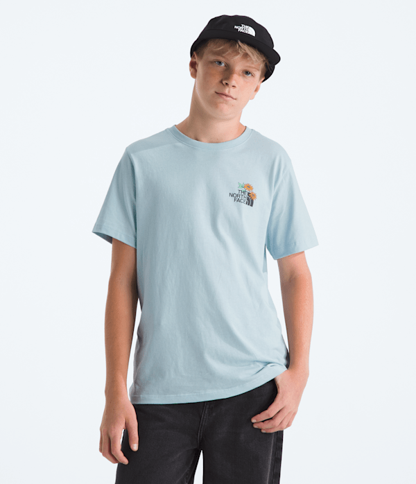 Boys  Girls Evolution Flora ShortSleeve TeeGraphic TNF Polar Haze HERO3