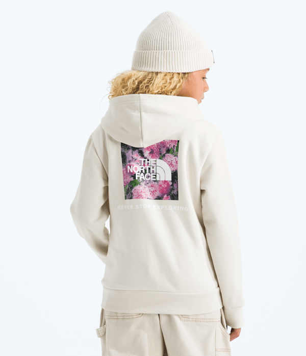 Boys  Girls Evolution Print Box NSE Pullover Hoodie TNF White Dune HERO2