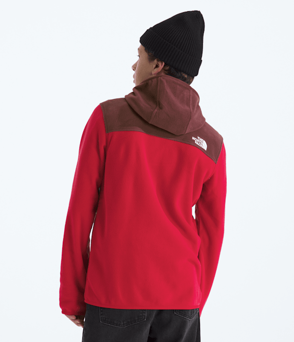 Boys  Girls Glacier FullZip Hoodie TNF TNF RedSumac BACK