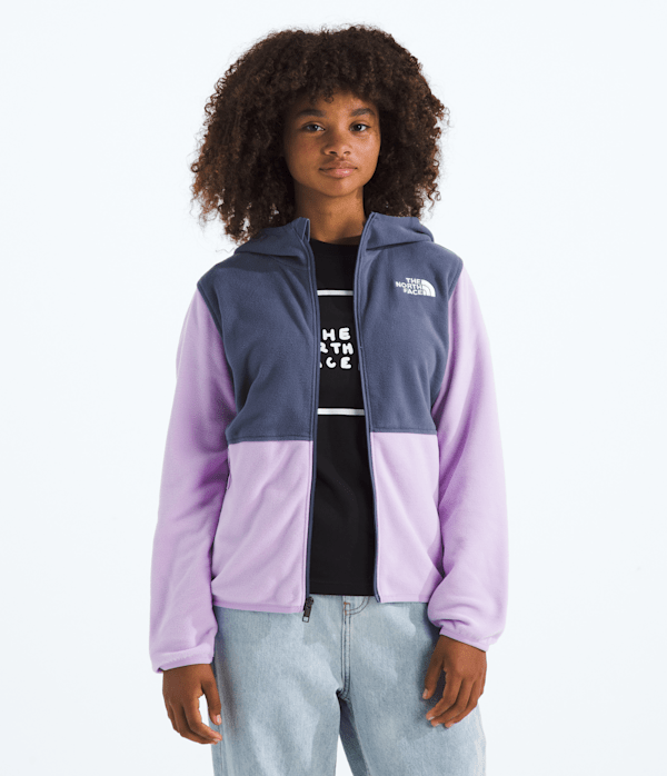 Boys  Girls Glacier FullZip Hoodie TNF Lite LilacTwilight Galaxy HERO2