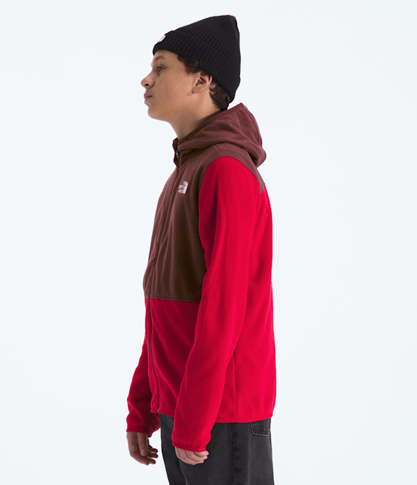 Boys  Girls Glacier FullZip Hoodie TNF TNF RedSumac MODEL34