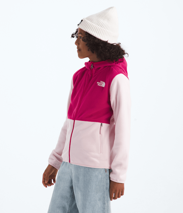 Boys  Girls Glacier FullZip Hoodie TNF Pale BlossomLali Guran MODEL34
