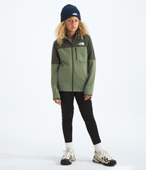 Boys  Girls Hike Mid Layer FullZip TNF Bark MistNew Taupe Green HERO2