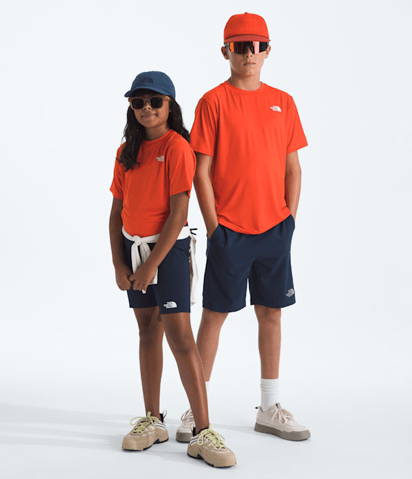 Boys  Girls New 247 ShortSleeve Tee TNF Lava Red Main