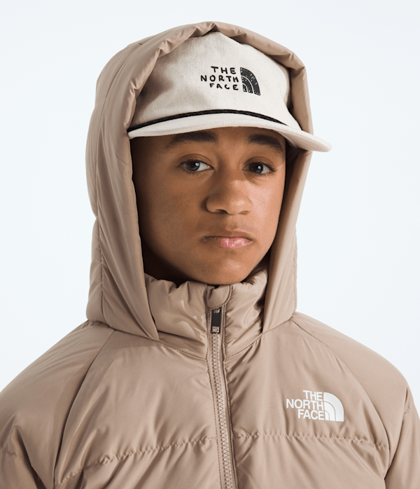 Boys  Girls North Down FleeceLined Short Parka TNF MODELHOOD2