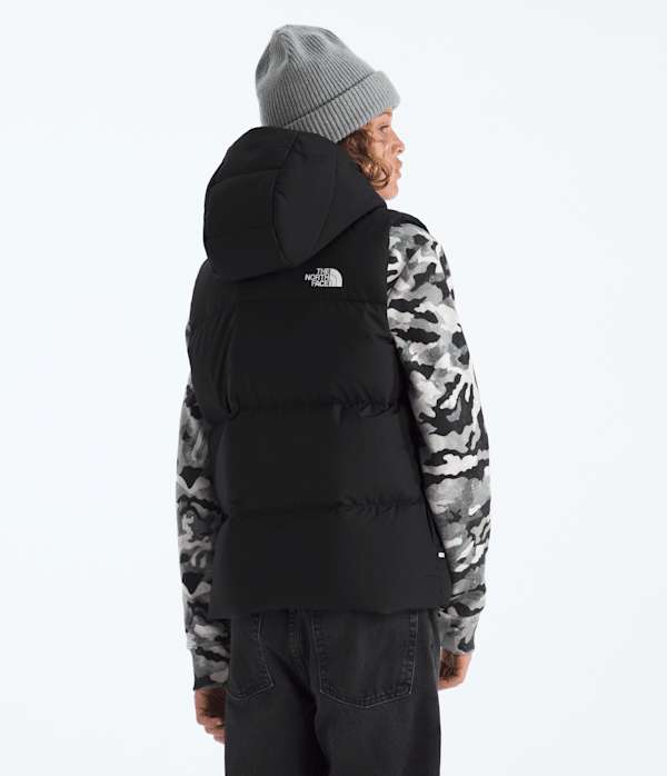 Boys  Girls North Down Hooded Vest TNF TNF Black BACK