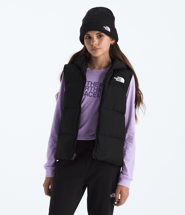 Boys  Girls North Down Hooded Vest TNF TNF Black HERO3