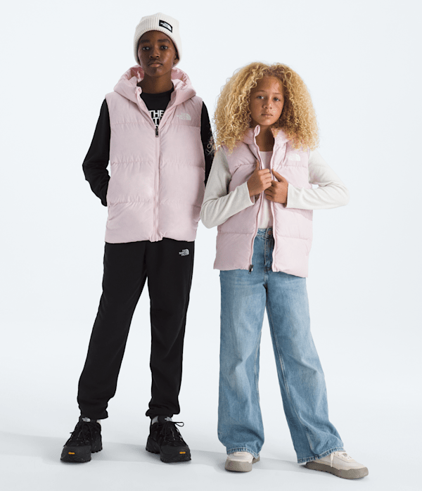 Boys  Girls North Down Hooded Vest TNF Pale Blossom Main