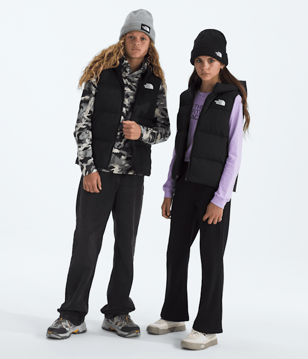 Boys  Girls North Down Hooded Vest TNF TNF Black Main