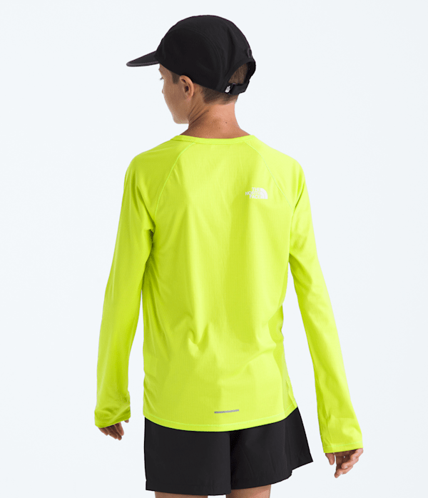 Boys  Girls Sunriser LongSleeve Tee TNF Fizz Lime BACK