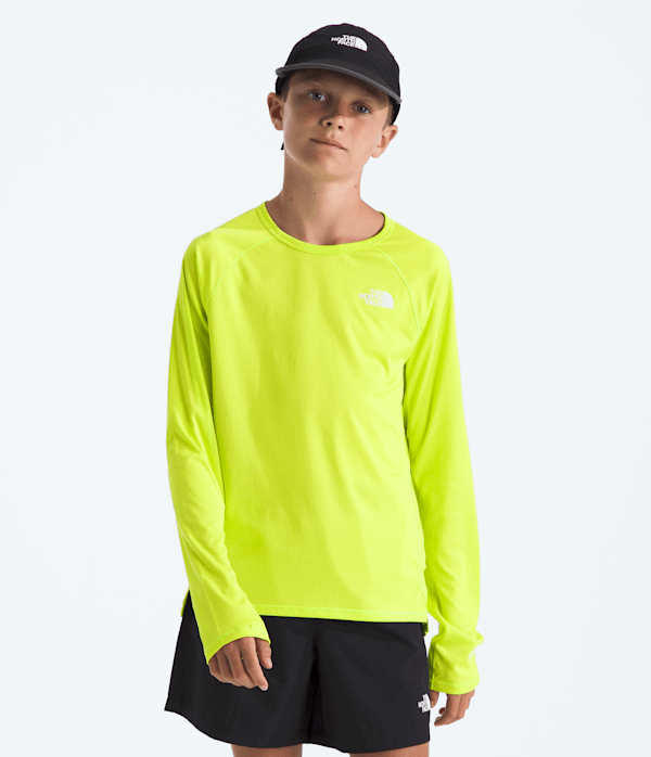 Boys  Girls Sunriser LongSleeve Tee TNF Fizz Lime HERO2