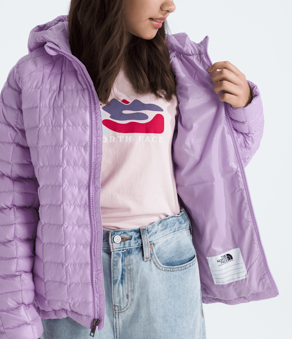 Boys  Girls THERMOBALL Hooded Jacket TNF Lite Lilac MODELINT