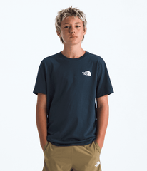 Boys  Girls Woodland Wanderer Regular ShortSleeve Tee TNF Summit Navy BACK