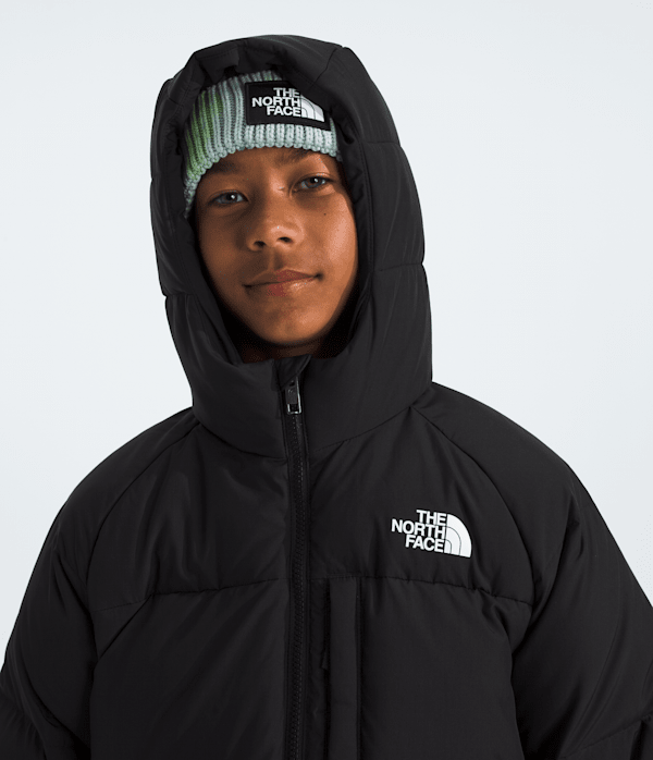 Boys North Down Hooded Jacket TNF TNF Black MODELHOOD2