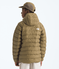 Boys Reversible Perrito Hooded Jacket TNF CedarNew Taupe Green BACK