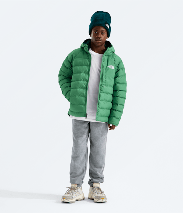 Boys Reversible Perrito Hooded Jacket TNF Dimmed Algae HERO2