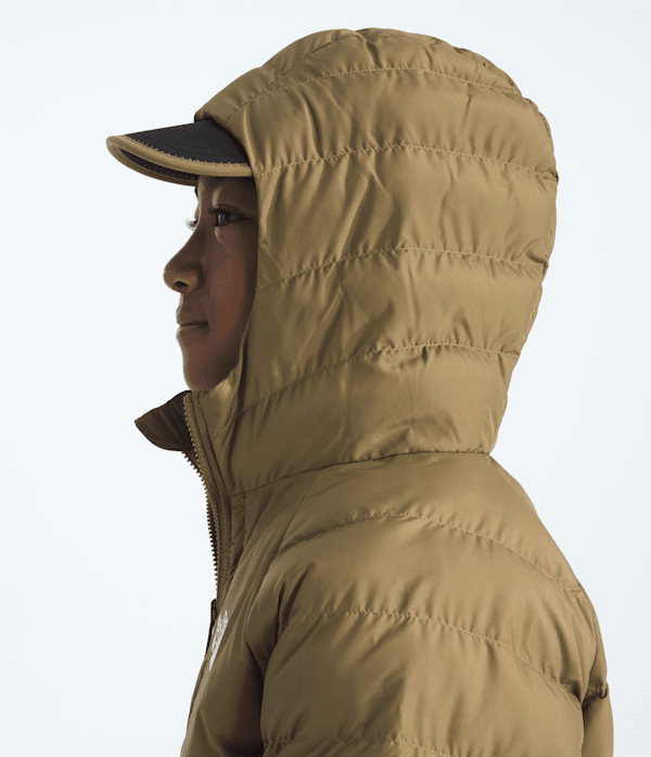 Boys Reversible Perrito Hooded Jacket TNF CedarNew Taupe Green MODELHOOD2