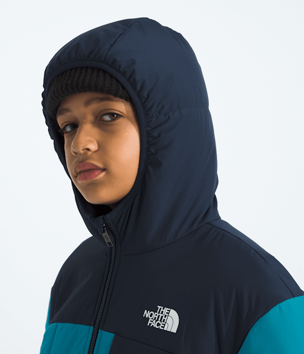 Boys Reversible Shasta FullZip Hooded Jacket TNF Dusk BlueSummit Navy MODELHOOD2