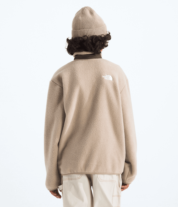 Boys Yumiori FullZip Jacket TNF Mushroom GreySmokey Brown BACK