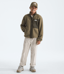 Boys Yumiori FullZip Jacket TNF CedarNew Taupe Green HERO2