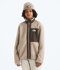 Boys Yumiori FullZip Jacket TNF Mushroom GreySmokey Brown Main