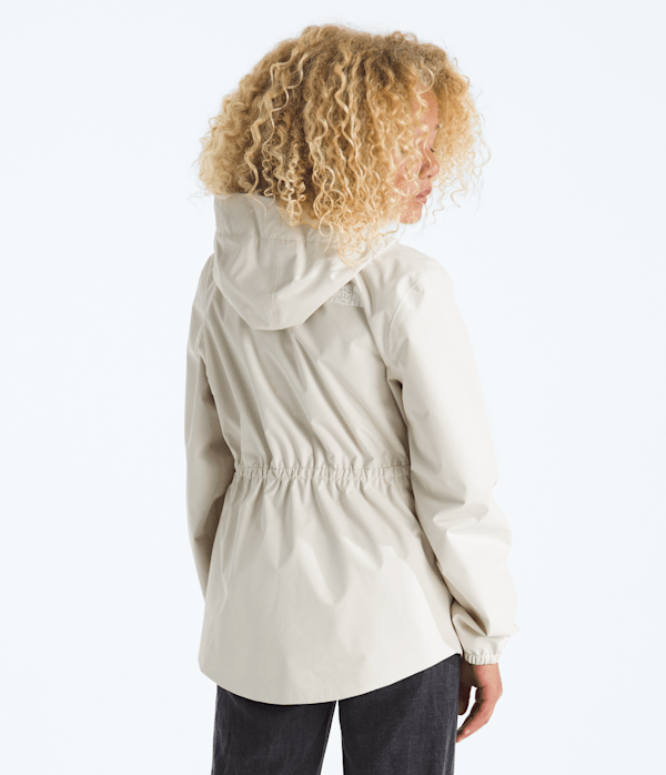 Girls Antora Rain Jacket TNF White DuneWhite Dune BACK