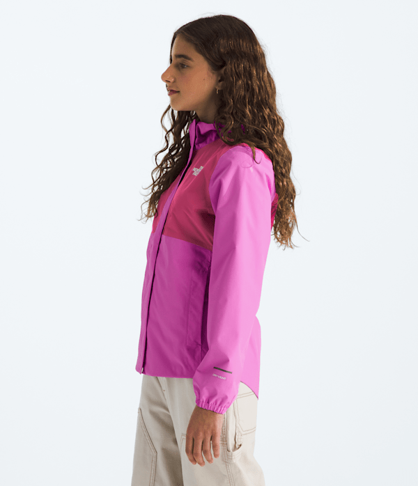 Girls Antora Rain Jacket TNF Violet CrocusFuchsia Flash MODEL34