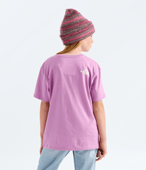 Girls Chalbi Relaxed ShortSleeve TeeGraphic TNF Hushed Lavender BACK