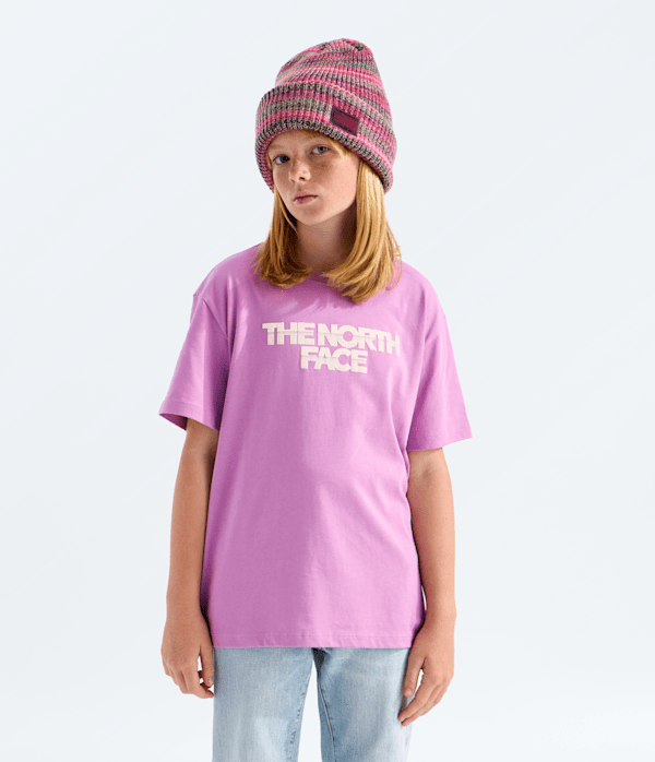 Girls Chalbi Relaxed ShortSleeve TeeGraphic TNF Hushed Lavender Main