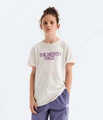 Girls Chalbi Relaxed ShortSleeve TeeGraphic TNF White Dune Main