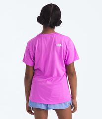 Girls Flex ShortSleeve Tee TNF Violet Crocus BACK
