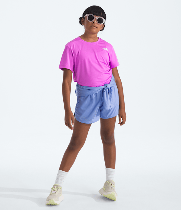 Girls Flex ShortSleeve Tee TNF Violet Crocus HERO2