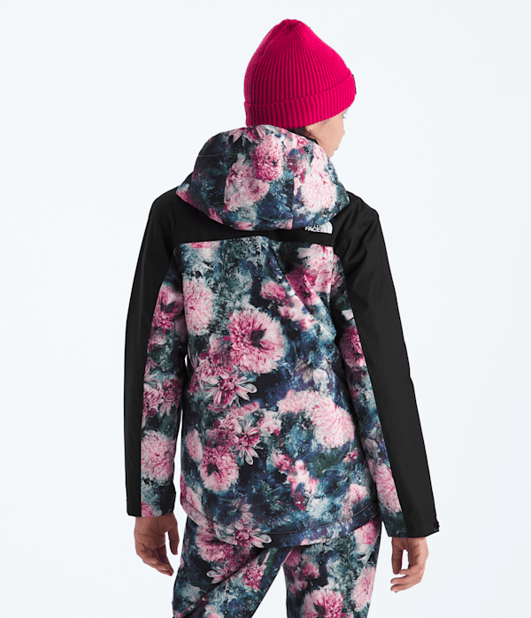 Girls Freedom Insulated JacketPrint TNF Pale Blossom Frozen Floral Print BACK