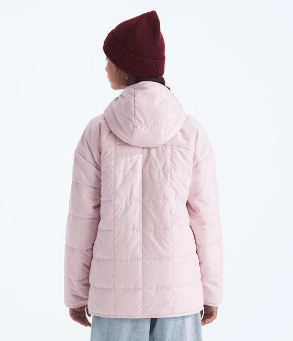 Girls Reversible Shasta Short Parka TNF Pale Blossom BACK