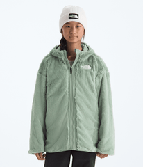 Girls Reversible Shasta Short Parka TNF Slate Moss HEROREV