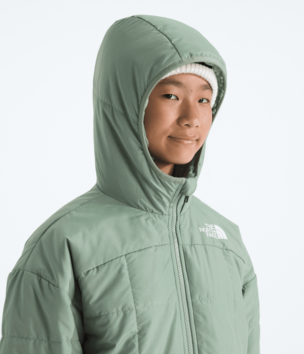 Girls Reversible Shasta Short Parka TNF Slate Moss MODELHOOD2