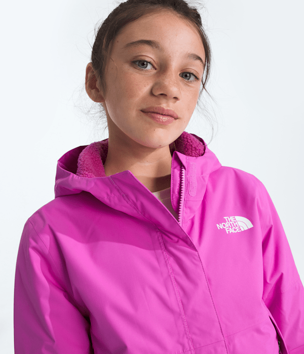 Girls Warm Antora Rain Jacket TNF Violet Crocus HERO2