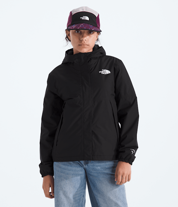 Girls Warm Antora Rain Jacket TNF TNF BlackTNF Black Main