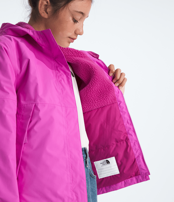 Girls Warm Antora Rain Jacket TNF Violet Crocus MODELINT